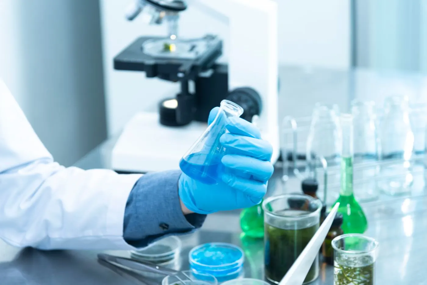 Researcher working in a laboratory